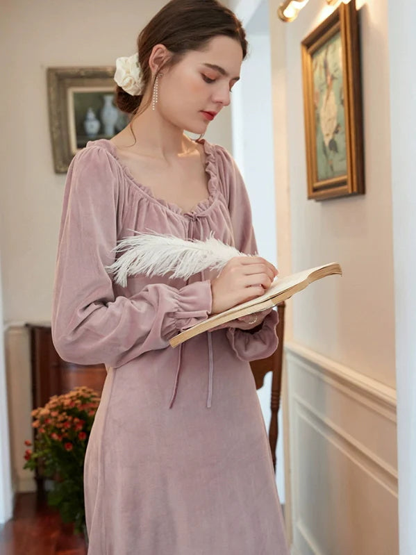 Velvet Lavender Elegance Nightgown
