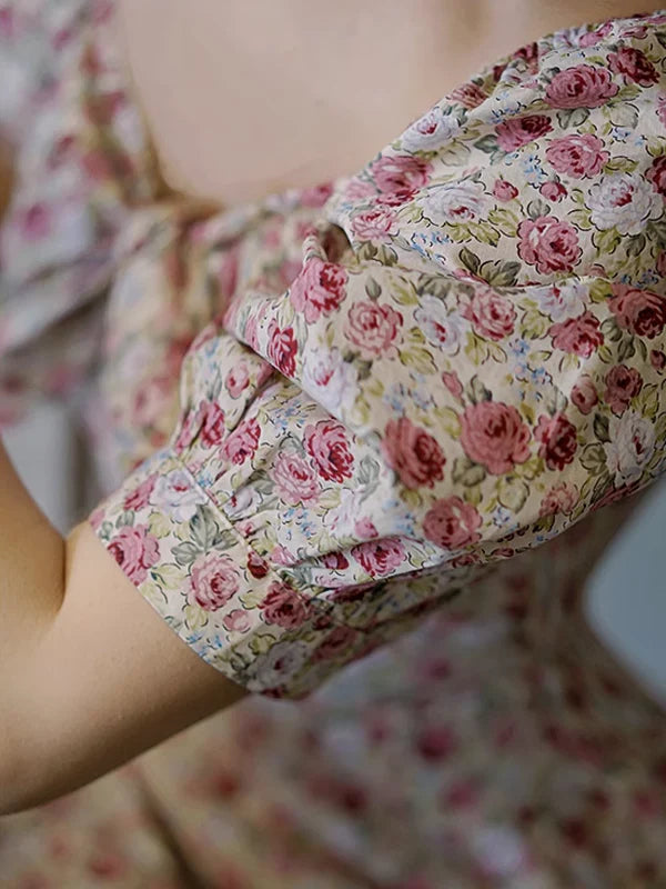 Blossoming Rose Garden Midi Dress