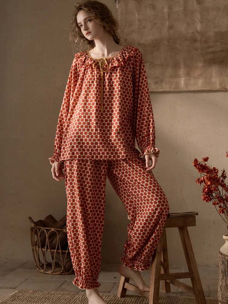 Vintage Polka Dot Pajama Set