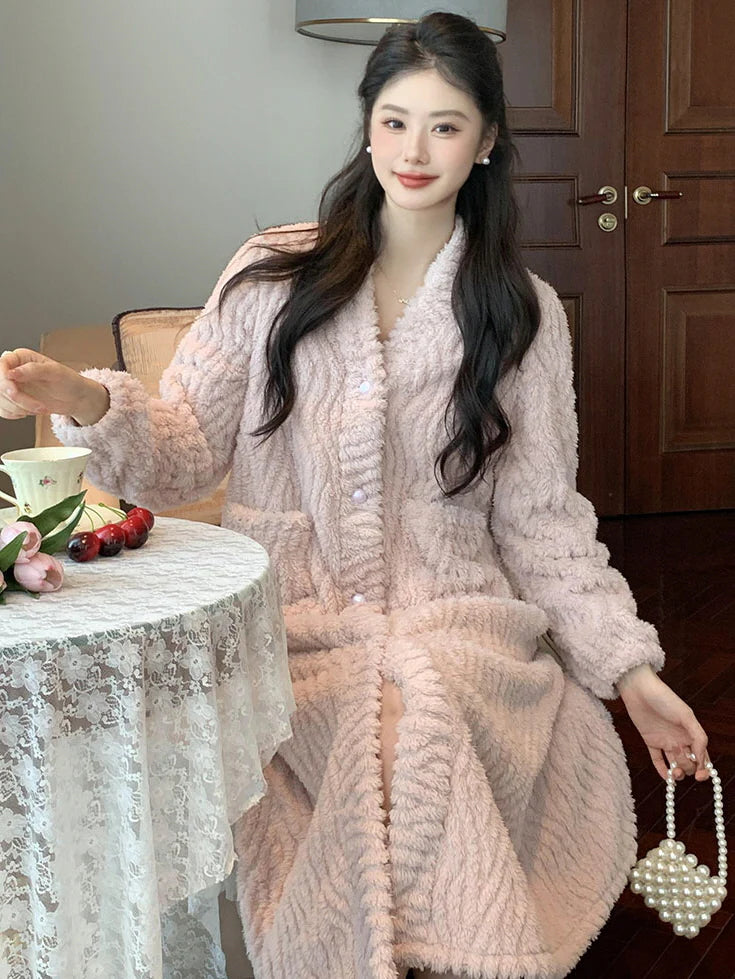 Romantic Velvet Winter Robe