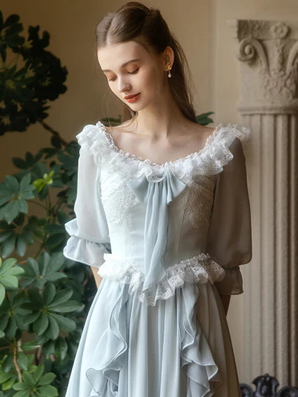 Fairytale Light Blue Princess Ruffle Dress