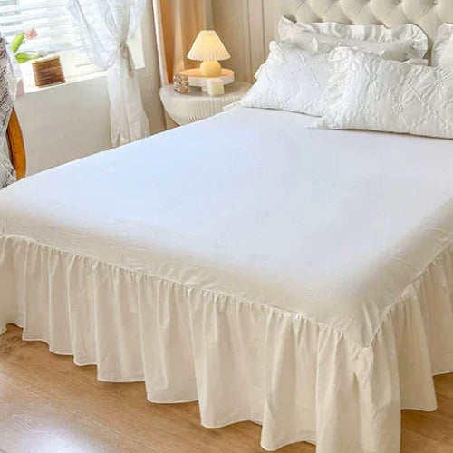 White Cozy Quilting Duvet Cover Set