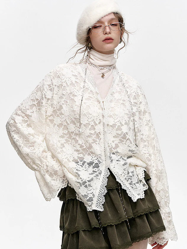 Ivory Lace Poise Blouse