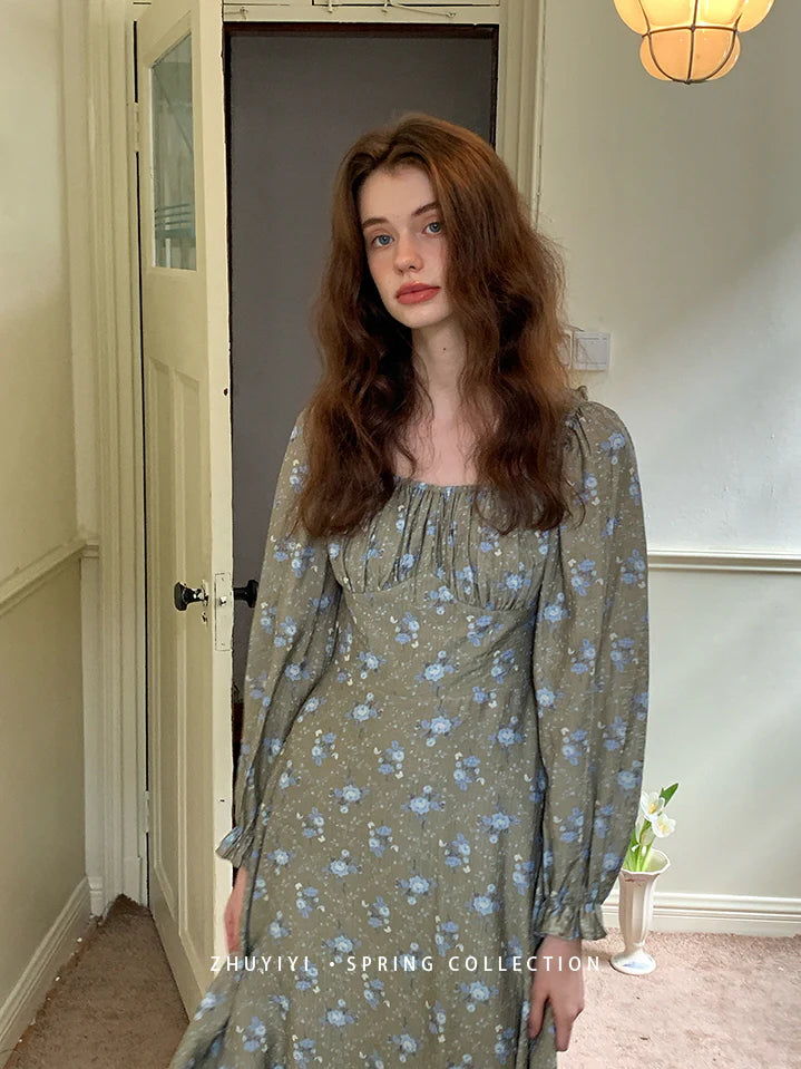 Moonlit Meadow Floral Dress