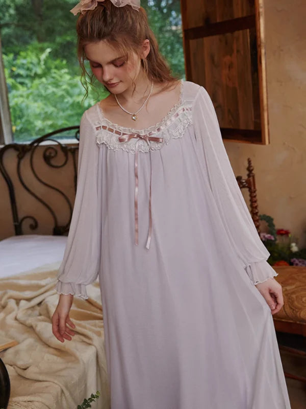 Frill Lace Princess Nightgown
