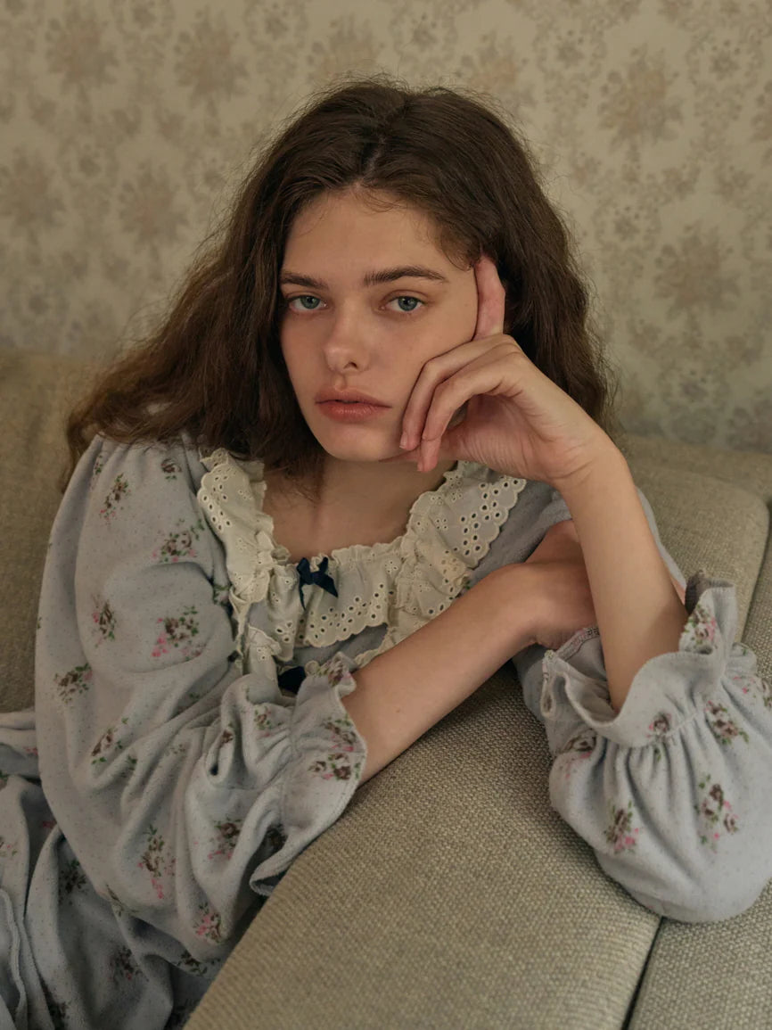 Fleece Rosebud Pajama Set