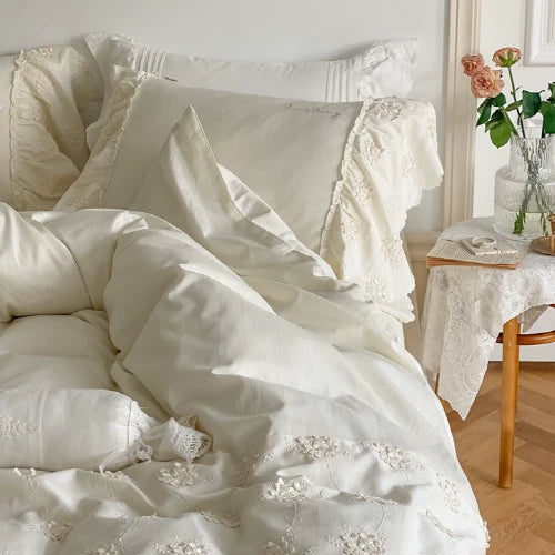 Ivory Blossom Cottagecore Bedding Set
