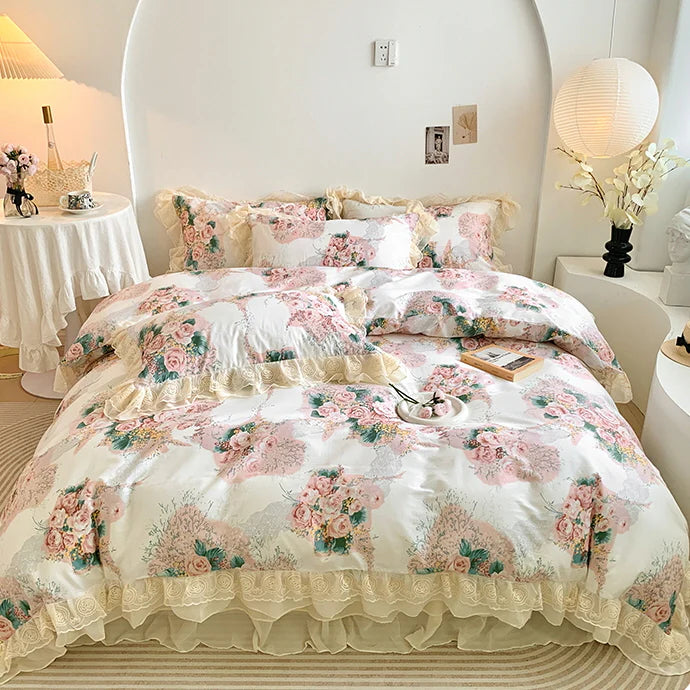 Cotton Floral Princess Bedding Set