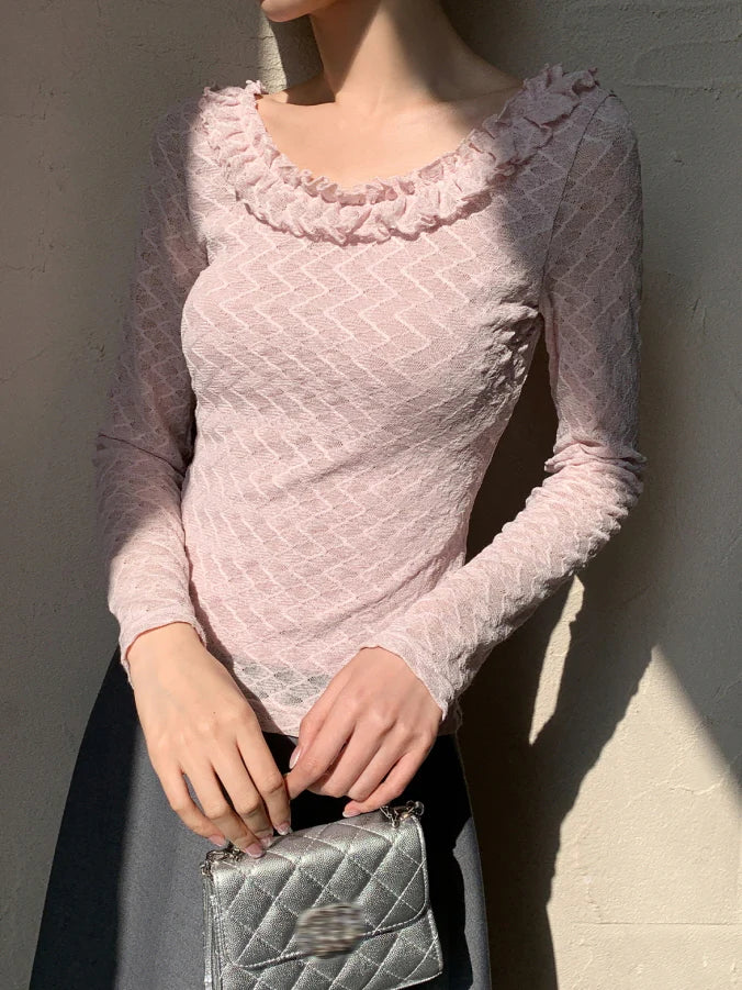 Romantic Ruffle Lace Blouse