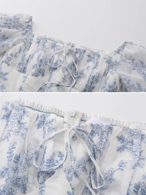 Blue Floral Emma Elegance Dress