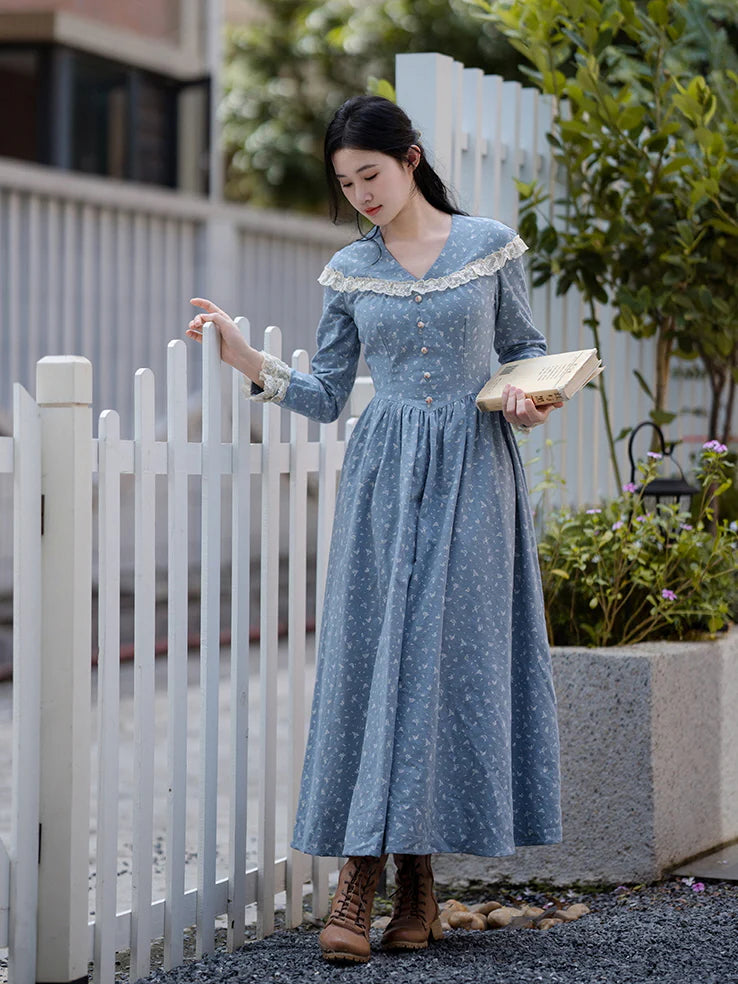 Emily's Blue Floral Dream Dress