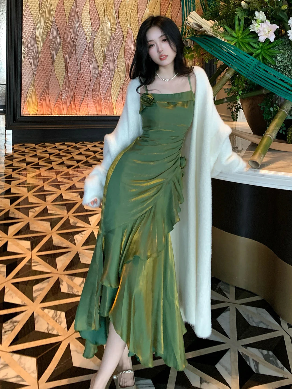 Enchanted Forest Ruffle Dress