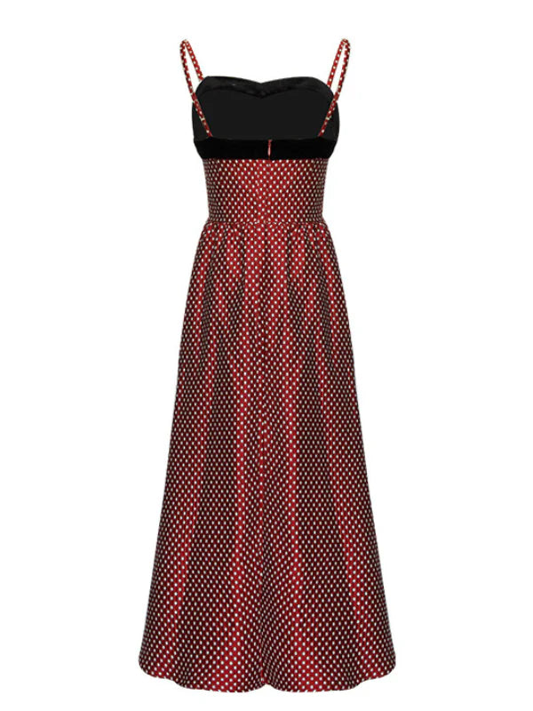 Vintage Charm Polka Dot Midi Dress