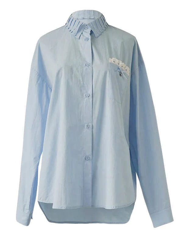 Sky Charm Cotton Blouse