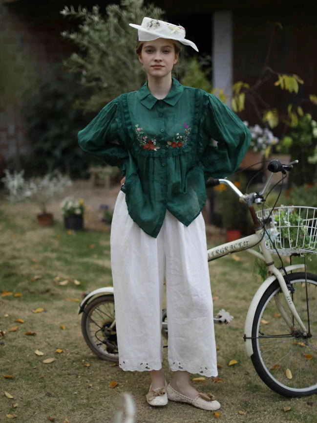 Blooming Petals Embroidered Blouse