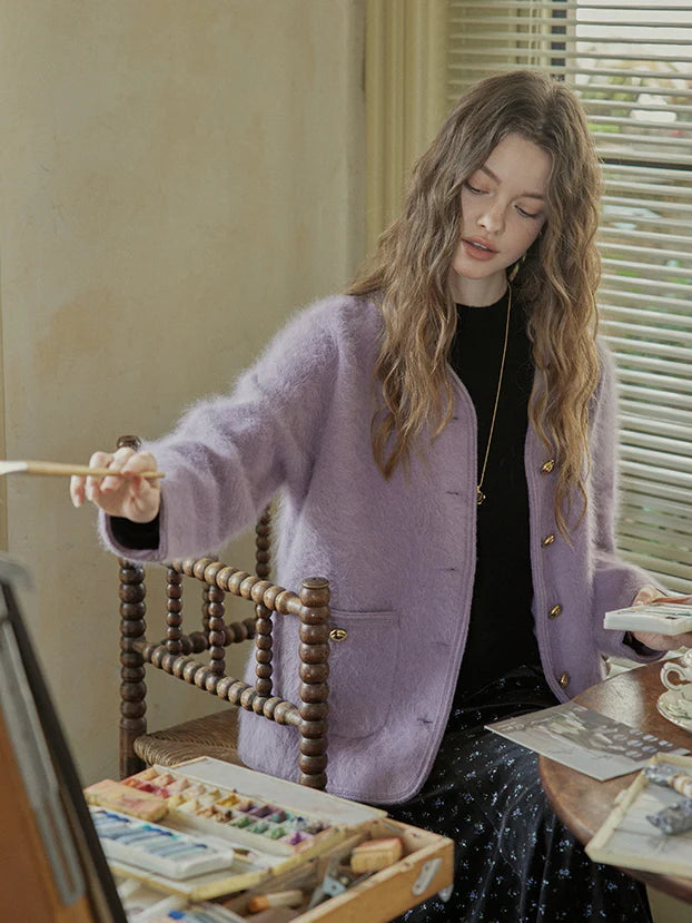 Misty Lavender Luxe Soft Knit Jacket
