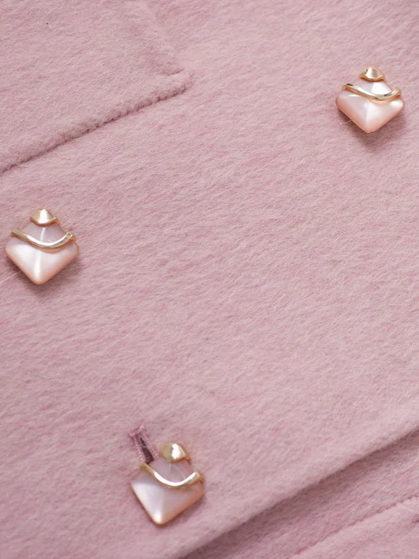 Fur Collar Wool Double-Breasted Coat