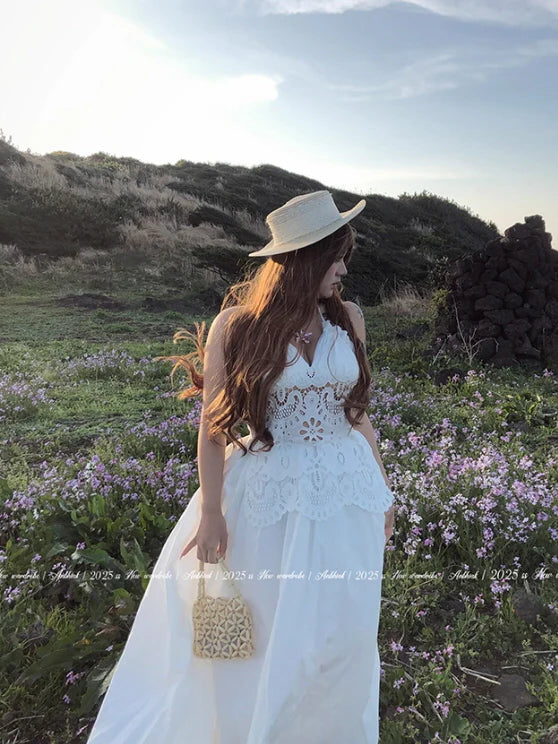 Sunlit Meadow Eyelet Lace Dress