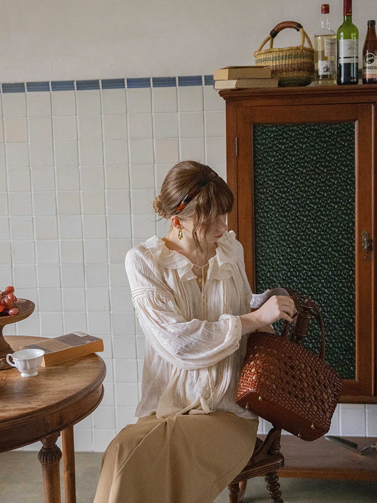 Lily's Cottage Charm Ivory Blouse