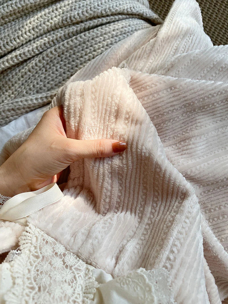 Dreamy Lace-Trim Velvet Nightgown