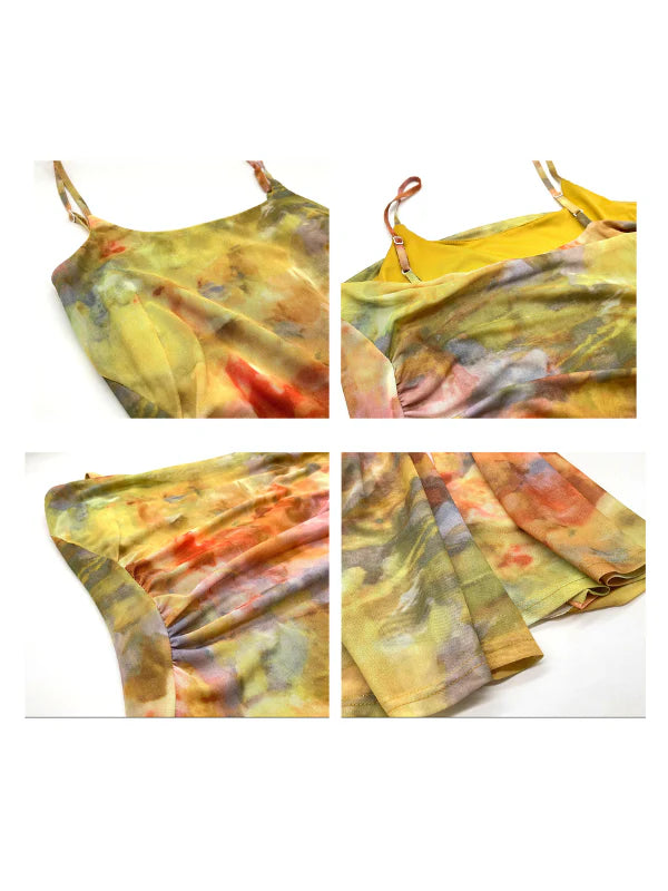 Watercolor Meadow Mesh Dress