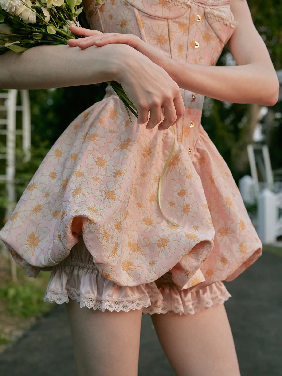 Blooming Garden Corset Mini Dress