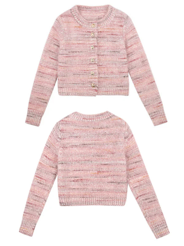 Cozy Dreamy Pink Knit Cardigan