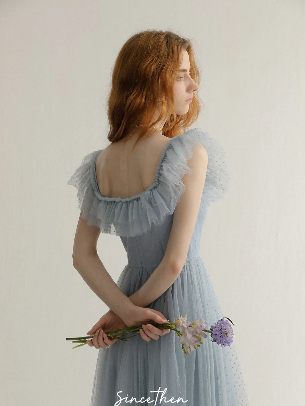 Fairy Ruffle Light Blue Tulle Dress