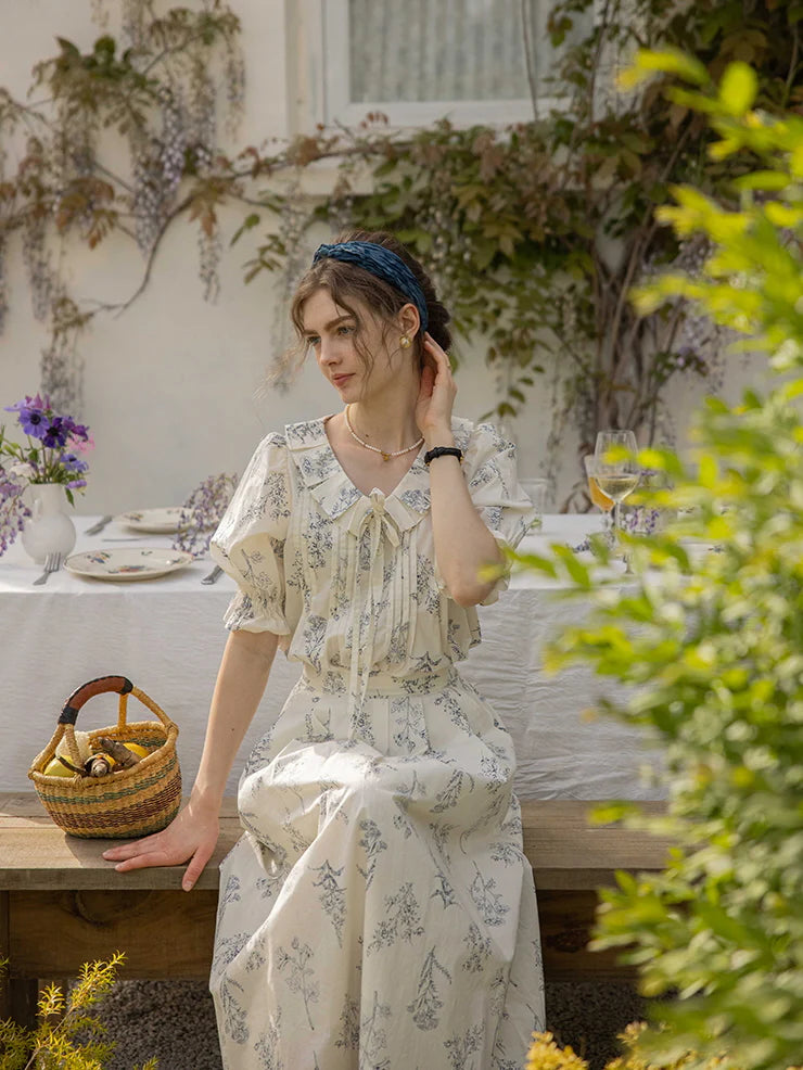 Emma's Sky Blossom Cottage Blouse