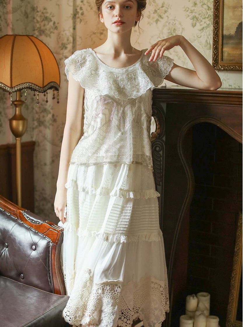 Lucy's Vintage Lace Elegance Skirt