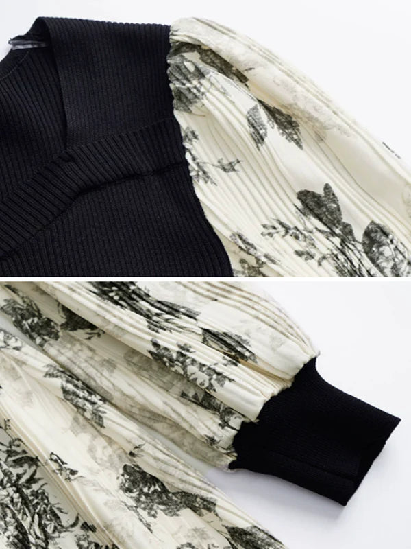 Vintage Blooms in Noir Dress