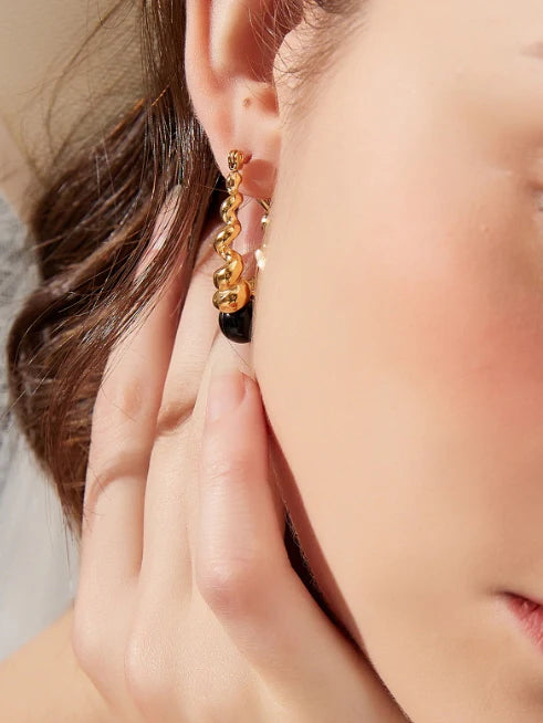 Vintage Swirl Hoop Earrings