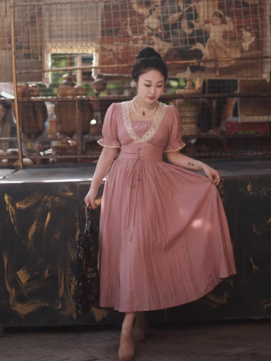 Victorian Rose Lace Corset Dress