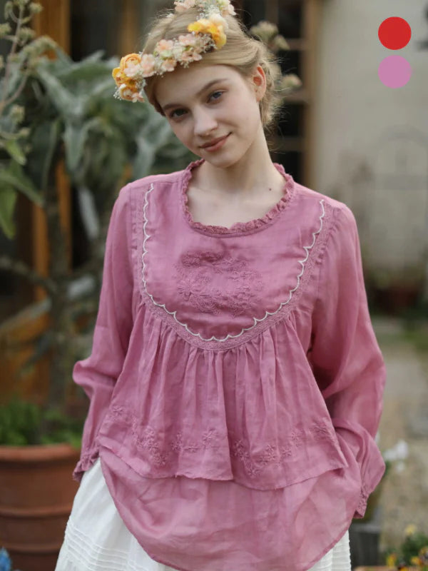 Wildflower Garden Embroidered Blouse