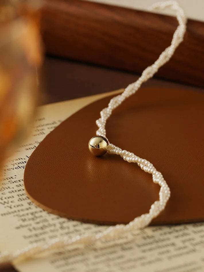 Vintage-Inspired Double-Layer Beaded Necklace