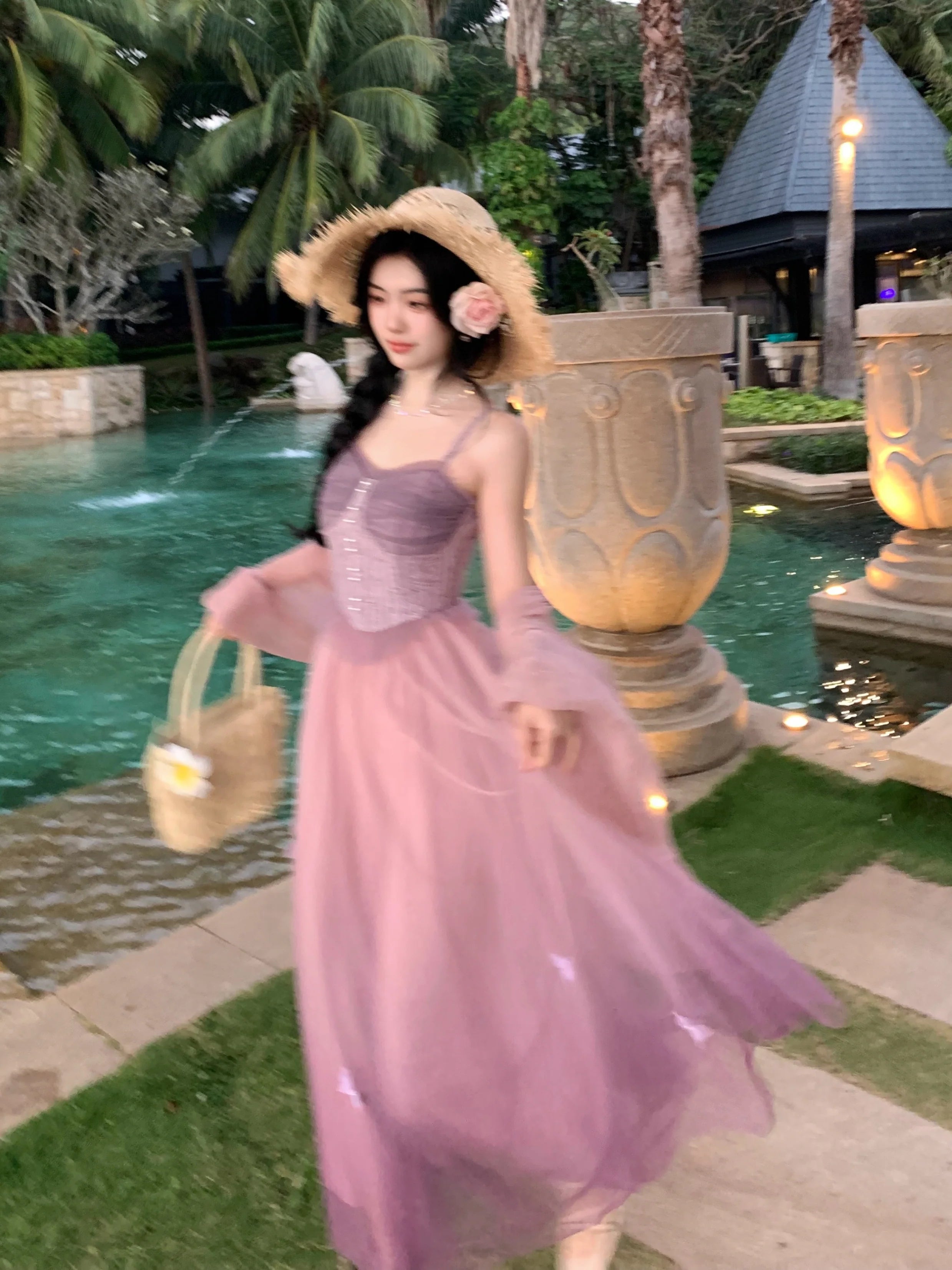 Ethereal Lavender Butterfly Dress