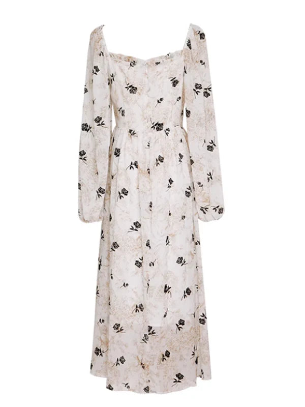 Summer Garden Flower Print Dress