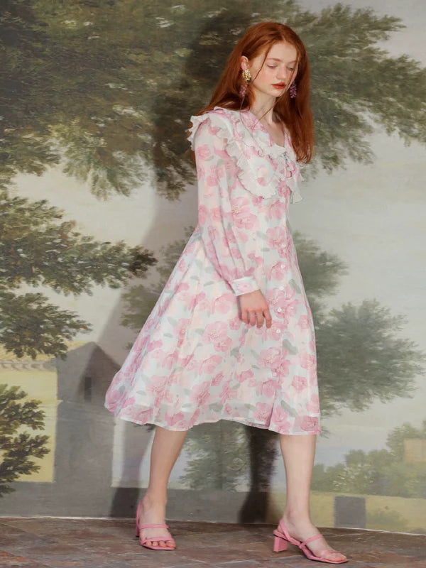 Whispering Petals of the Elegant Spring Dress