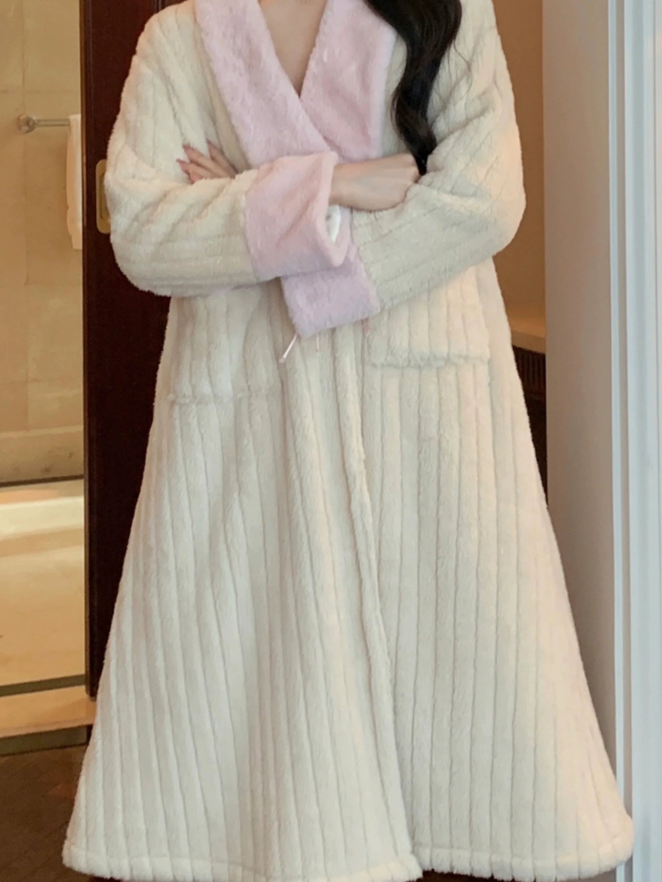 Plush Velvet Winter Shawl Robe