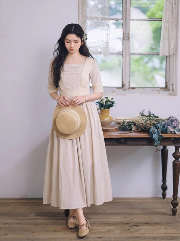 Retro Grace Ivory Dress