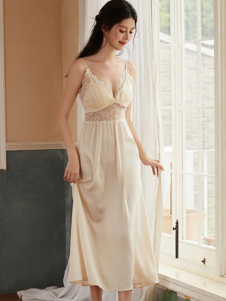 Grace's Lace Delight Nightgown Set