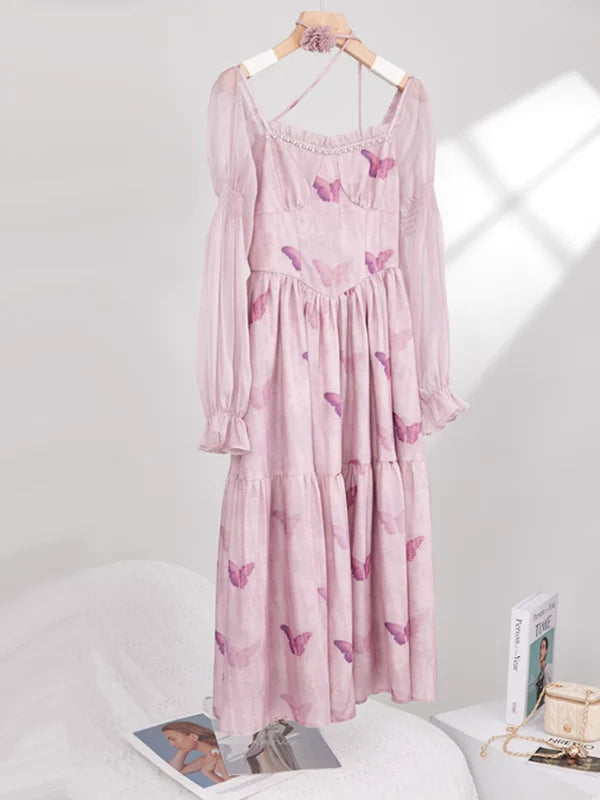 Dreamy Princess Butterfly Lace Dress