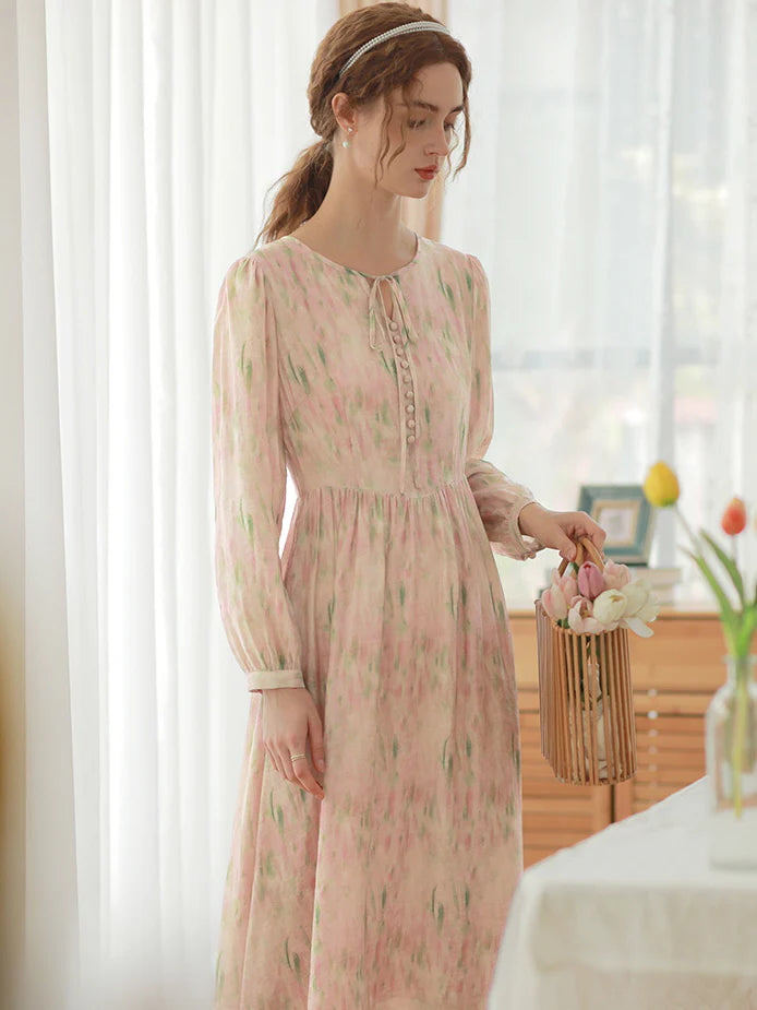 Pastel Dream Tencel Floral Dress