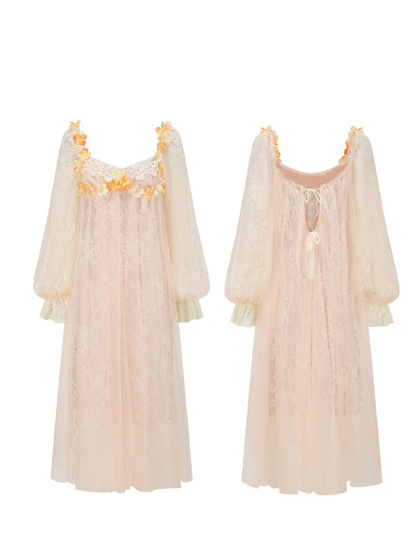 Sunset Blossom Lace Dress