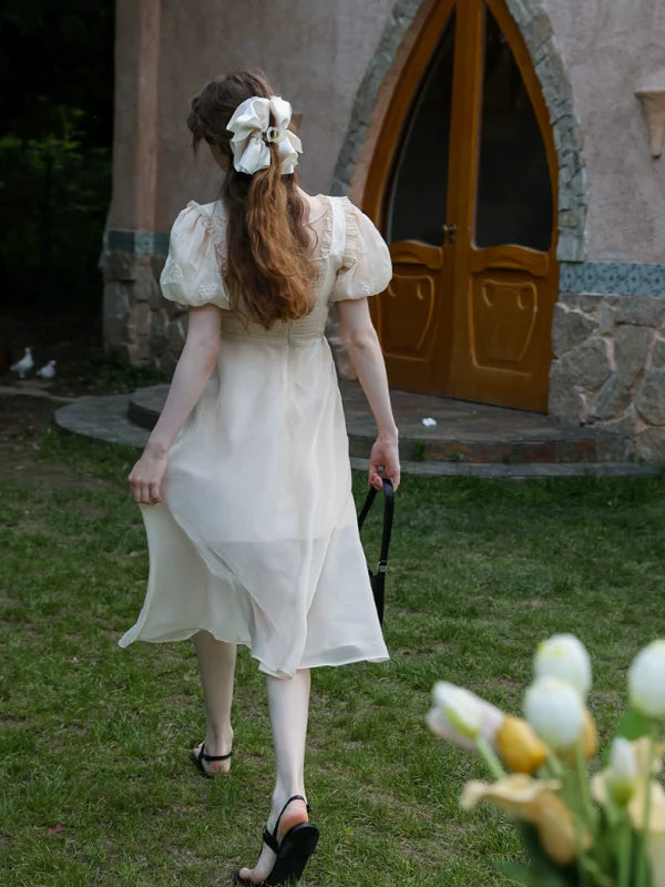 Enchanted Bloom of the Ivory Dawn Dress