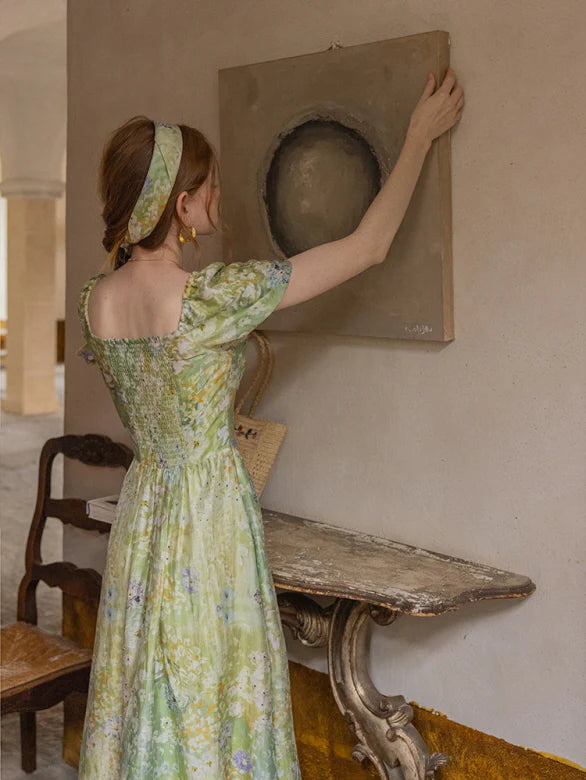 Secret Garden Green Floral Dress