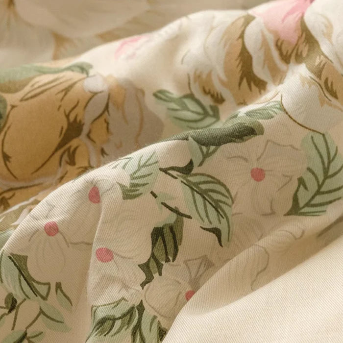 Floral Princess Cotton Frill Bedding Set