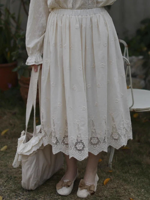 Lace Garden Cotton Petticoat Skirt