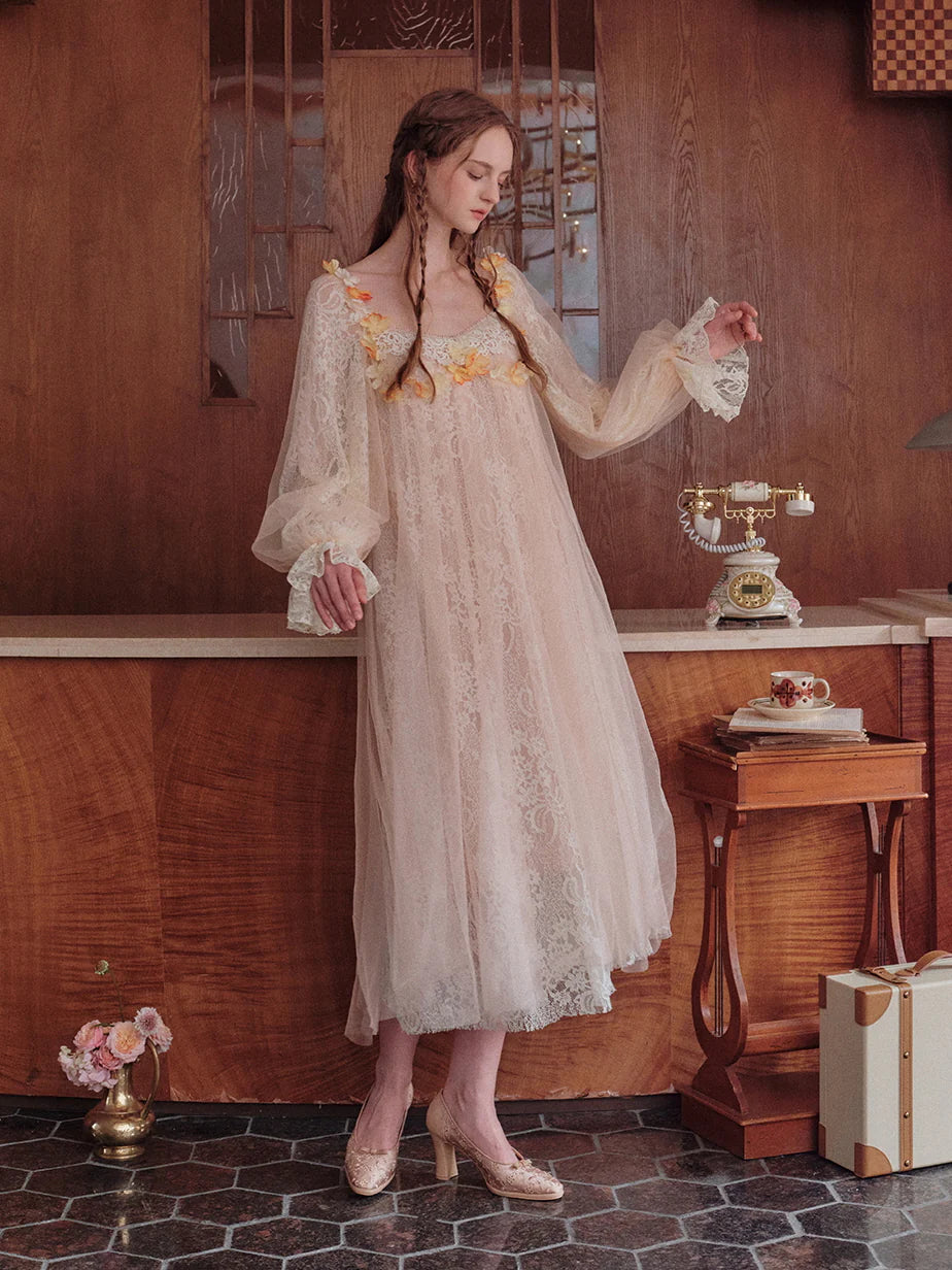 Sunset Blossom Lace Dress