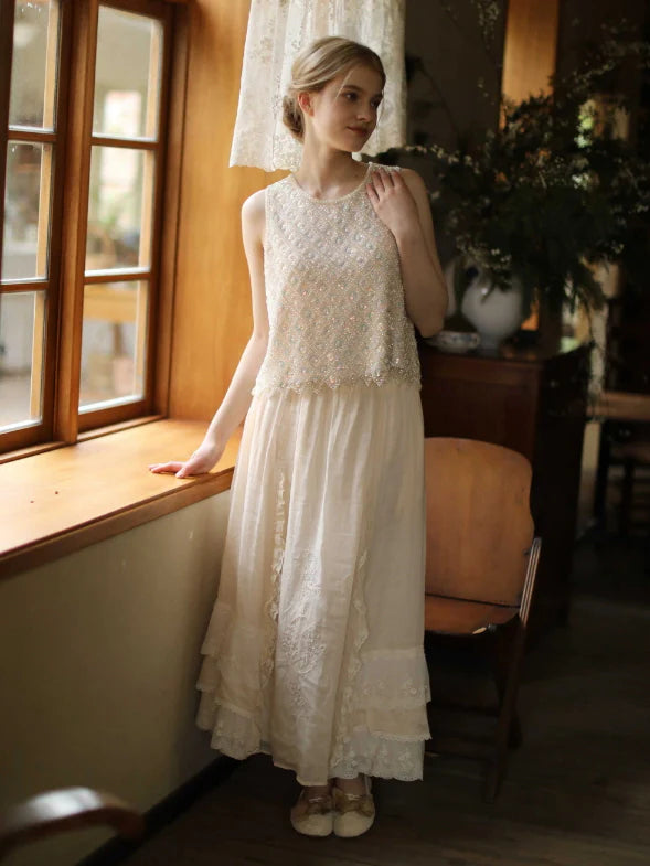 Pearl Sequin Sleeveless Top